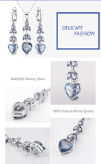 Lolite Mystic Quartz Gemstone Jewelry Set