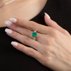 Green Agate Gemstone Rings