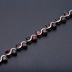 Red Garnet Gemstone Bracelet