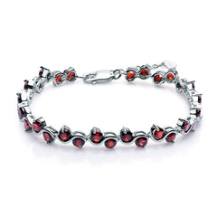 Red Garnet Gemstone Bracelet