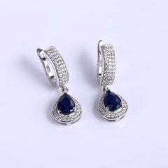 Sapphire Gemstone Drop Earrings