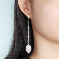 Long Chain Tassel Drop Earrings