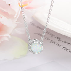 Opal Necklace Cubic Zirconia