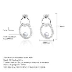 Infinity Double Pearl Earrings