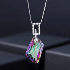 Irregular Rainbow Mystic Quartz Jewelry Sets