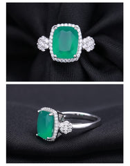 Green Agate Gemstone Rings