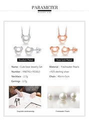 Pearl 925 Sterling Silver Jewelry Sets