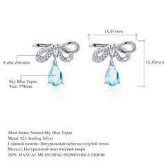 Sky Blue Topaz Stud Earrings