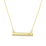Zircon-Inlaid Fashion Ladder Necklace
