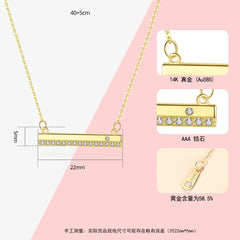 Zircon-Inlaid Fashion Ladder Necklace