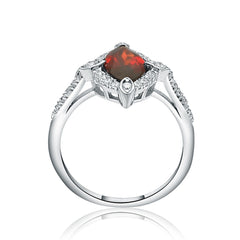 Red Garnet Gemstone Ring
