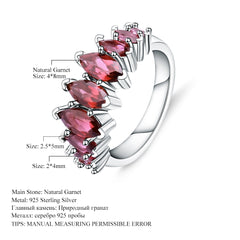 Marquise Shape Natural Rhodolite Garnet Ring