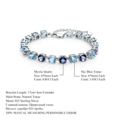 Natural Sky Blue Topaz Mystic Bracelets