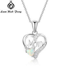 Necklaces Pendants with Heart Shape Opal Stone