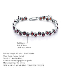 Red Garnet Gemstone Bracelet