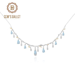 Sky Blue Topaz Gemstone Necklace