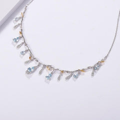 Sky Blue Topaz Gemstone Necklace