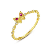 Butterfly-Shaped Women's Ring