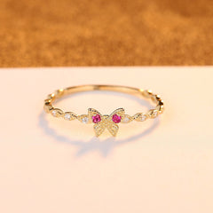 Butterfly-Shaped Women's Ring