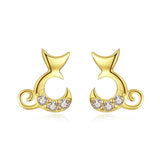 Inlaid Zircon Temperament Wild Ear Studs