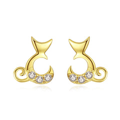 Inlaid Zircon Temperament Wild Ear Studs