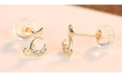 Inlaid Zircon Temperament Wild Ear Studs