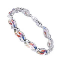 Rainbow Colorful Square CZ Tennis Bracelet