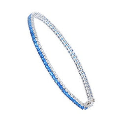 Rainbow Colorful Square CZ Tennis Bracelet