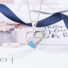 Necklaces Pendants with Heart Shape Opal Stone