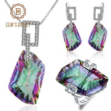 Irregular Rainbow Mystic Quartz Jewelry Sets