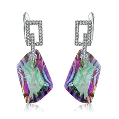 Irregular Rainbow Mystic Quartz Jewelry Sets