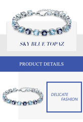 Natural Sky Blue Topaz Mystic Bracelets