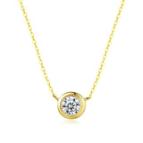 Simple and Versatile, Inlaid Zircon, Ladies Necklace