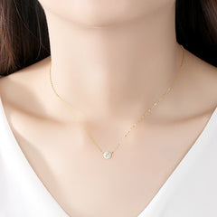 Simple and Versatile, Inlaid Zircon, Ladies Necklace