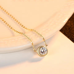 Simple and Versatile, Inlaid Zircon, Ladies Necklace