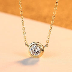 Simple and Versatile, Inlaid Zircon, Ladies Necklace