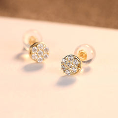 Simple Zircon Ear Stud