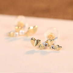 New Simple Heart Ear Stud