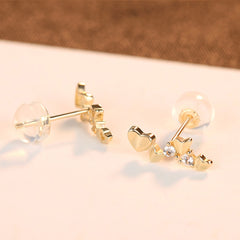 New Simple Heart Ear Stud