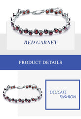 Red Garnet Gemstone Bracelet