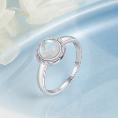 Round Rainbow Natural Moonstone