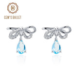 Sky Blue Topaz Stud Earrings