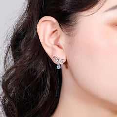 Sky Blue Topaz Stud Earrings