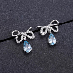 Sky Blue Topaz Stud Earrings