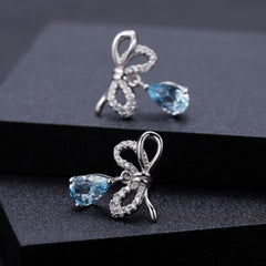 Sky Blue Topaz Stud Earrings