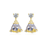 Atmospheric Inlaid Zircon Women's Ear Studs