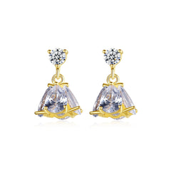 Atmospheric Inlaid Zircon Women's Ear Studs