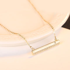 Zircon-Inlaid Fashion Ladder Necklace