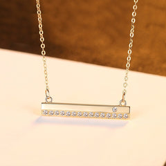 Zircon-Inlaid Fashion Ladder Necklace