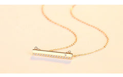 Zircon-Inlaid Fashion Ladder Necklace